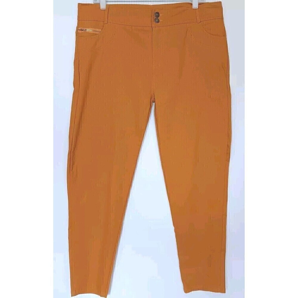 Holic Jean Plus Size 3X Mustard Yellow Stretchy Straight Leg 4-Pocket Pants